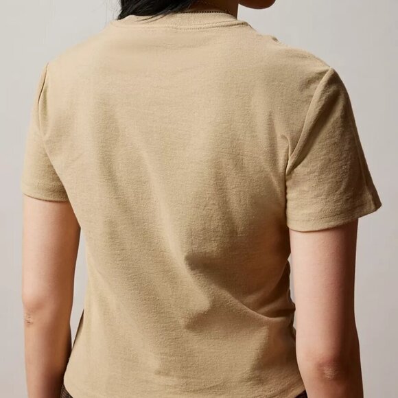 NWT Urban Outfitters BDG Universal Shrunken Beige Cropped Cotton Tee - Picture 2 of 5